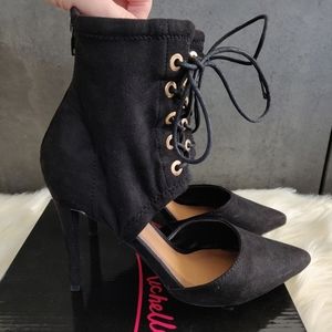 Corset Lace-up Ankle Cuff Heels